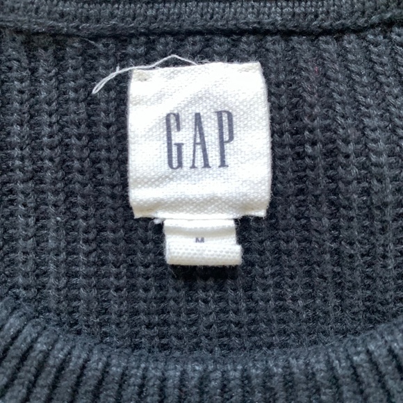 Black Chunky Round Neck Cotton Sweater - Picture 5 of 6